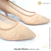 ทรงใหญ่ลด 1 ไซส์ เปลี่ยนไซส์ได้ ไม่รับคืน ทรงสวยสุดหรู Zenachoo Follies ซับหนังแกะแท้ สูง 2 นิ้วใส่สบาย