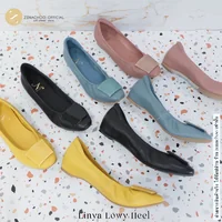 ทรงปกติ:เปลี่ยนไซส์ได้ ไม่รับคืน รุ่นขายดี Zenachoo Linya Lowy heel สูง 1.3 นิ้ว เสริมส้นด้านใน รองเท้าหนังแกะแท้