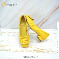 ทรงปกติ:เปลี่ยนไซส์ได้-ไม่รับคืน Zenachoo รุ่น Genna สูง 1 นิ้ว รองเท้าหนังแกะแท้ หนังนิ่ม พื้นนุ่ม