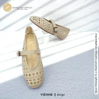 ทรงปกติ เปลี่ยนไซส์ได้-ไม่รับคืน Zenachoo รุ่น VIENNE สูง1 นิ้ว รองเท้าหนังแกะแท้ หนังนิ่ม พื้นนุ่ม