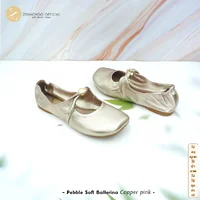 ZENACHOO รองเท้าหนังนิ่มผู้หญิง รุ่น Pebble Soft Ballerina รองเท้าแฟลต พื้นนุ่ม ใส่ทำงาน ใส่เที่ยว เปลี่ยนไซซ์ได้ ไม่รับคืน