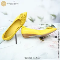ทรงปกติ เปลี่ยนไซส์ได้-ไม่รับคืน รุ่นขายดี Zenachoo Camilia สูง 1 นิ้ว รองเท้าหนังแกะแท้ หัวแหลมหน้ากว้าง