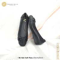 ZENACHOO Bit Belt Comfort Flats รองเท้าผู้หญิงหนังนิ่ม พื้นนุ่ม ซัพพอร์ตอุ้งเท้า ใส่สบาย รองเท้าแฟลต เปลี่ยนไซซ์ได้ ไม่รับคืน