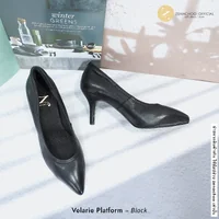 ทรงปกติ เปลี่ยนไซส์ได้-ไม่รับคืน Zenachoo รุ่น Velarie Platform สูง 3.5นิ้ว เสริมด้านหน้า 2ซม. หนังแกะแท้ หน้ากว้างไม่บีบเท้า หนังนิ่มมาก