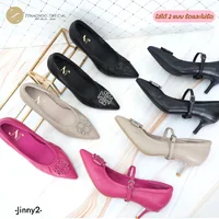 ทรงปกติ เปลี่ยนไซซ์ได้ ไม่รับคืนสินค้า Zenachoo รองเท้าหนังแกะแท้ รุ่น Jinny2 สูง 2 นิ้ว ทรงสวยมาก