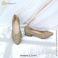 ทรงปกติ เปลี่ยนไซส์ได้ ไม่รับคืน Zenachoo รุ่น Gommie สูง 1 นิ้ว รองเท้าส้นแบน ทรงขายดี หนังแกะแท้ นิ่มสบาย