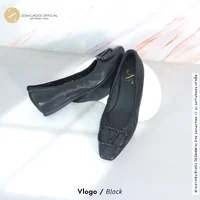 ทรงปกติ เปลี่ยนไซส์ได้-ไม่รับคืน Zenachoo รุ่น Vlogo สูง 1 นิ้ว รองเท้าหนังแกะแท้ หนังนิ่ม พื้นนุ่ม