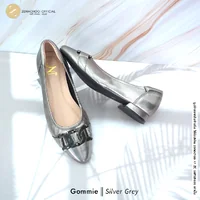 ทรงปกติ เปลี่ยนไซส์ได้ ไม่รับคืน Zenachoo รุ่น Gommie สูง 1 นิ้ว รองเท้าส้นแบน ทรงขายดี หนังแกะแท้ นิ่มสบาย