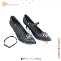 ทรงปกติ เปลี่ยนไซซ์ได้ ไม่รับคืนสินค้า Zenachoo รองเท้าหนังแกะแท้ รุ่น Jinny2 สูง 2 นิ้ว ทรงสวยมาก
