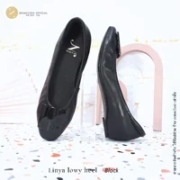 ทรงปกติ:เปลี่ยนไซส์ได้ ไม่รับคืน รุ่นขายดี Zenachoo Linya Lowy heel สูง 1.3 นิ้ว เสริมส้นด้านใน รองเท้าหนังแกะแท้