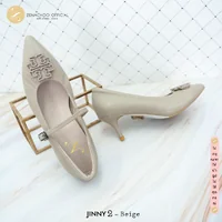 ทรงปกติ เปลี่ยนไซซ์ได้ ไม่รับคืนสินค้า Zenachoo รองเท้าหนังแกะแท้ รุ่น Jinny2 สูง 2 นิ้ว ทรงสวยมาก