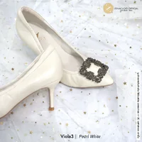 ทรงปกติ เปลี่ยนไซส์ได้-ไม่รับคืน Zenachoo รุ่น Viola3 สี Pearl white สูง 3 นิ้ว หนังแกะแท้ หัวแหลมทรงสวย ทรงปกติ เปลี่ยนไซส์ได้-ไม่รับคืน Zenachoo รุ่น Viola3 สี Pearl white สูง 3 นิ้ว หนังแกะแท้ หัวแหลมทรงสวย