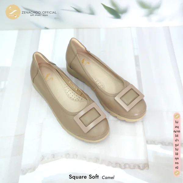 Zenachoo รุ่น Square Soft รองเท้าคัชชูหนังแกะแท้ รองเท้าทำงานเพื่อสุขภาพ ความสูง 1.5 นิ้ว นุ่ม เบา ใส่เที่ยว เดินสบาย image 4 Zenachoo รุ่น Square Soft รองเท้าคัชชูหนังแกะแท้ รองเท้าทำงานเพื่อสุขภาพ ความสูง 1.5 นิ้ว นุ่ม เบา ใส่เที่ยว เดินสบาย image 4