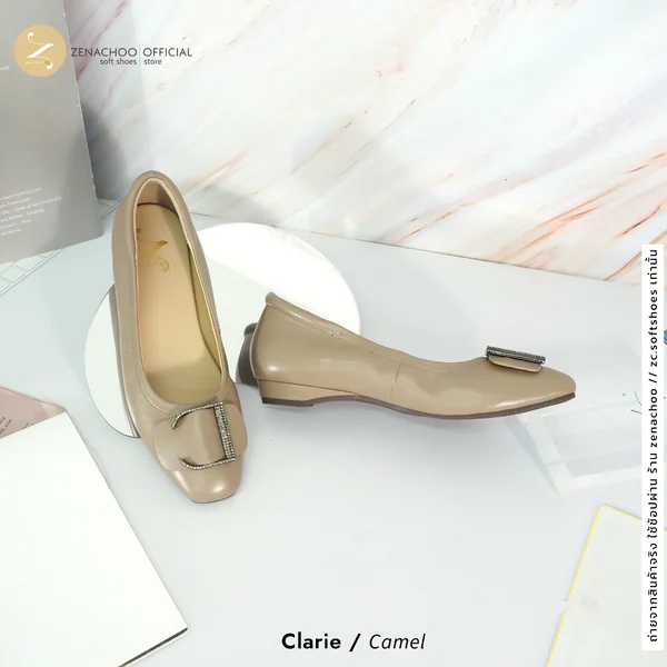 ทรงใหญ่ ลด 1 ไซส์ เปลี่ยนไซส์ได้-ไม่รับคืน Zenachoo รุ่น Claire สูง 1 นิ้ว รองเท้าหนังแกะแท้ หนังนิ่ม พื้นนุ่ม image 2 ทรงใหญ่ ลด 1 ไซส์ เปลี่ยนไซส์ได้-ไม่รับคืน Zenachoo รุ่น Claire สูง 1 นิ้ว รองเท้าหนังแกะแท้ หนังนิ่ม พื้นนุ่ม image 2