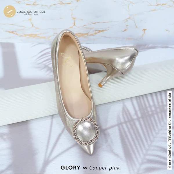 ทรงปกติ:เปลี่ยนไซส์ได้-ไม่รับคืน Zenachoo รุ่น Glory สูง 2 นิ้ว รองเท้าหนังแกะแท้ หน้ากว้างไม่บีบเท้า หนังนิ่มมาก image 6