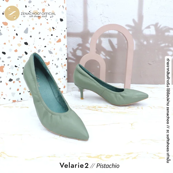 สีใหม่ ทรงปกติ เปลี่ยนไซส์ได้-ไม่รับคืน รุ่นขายดี Zenachoo Velarie2 สูง 2 นิ้ว สี Pistachio รองเท้าหนังแกะแท้ หัวแหลมหน้ากว้าง สีใหม่ ทรงปกติ เปลี่ยนไซส์ได้-ไม่รับคืน รุ่นขายดี Zenachoo Velarie2 สูง 2 นิ้ว สี Pistachio รองเท้าหนังแกะแท้ หัวแหลมหน้ากว้าง