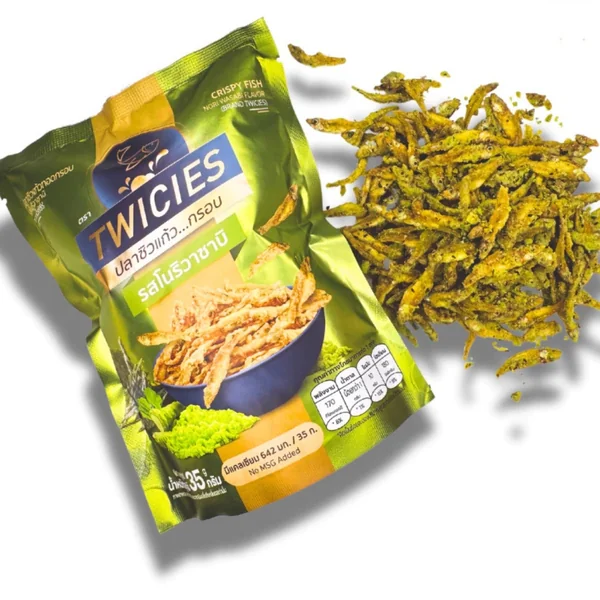 Twicies ปลาซิวแก้วกรอบ รสโนริวาซาบิ 35กรัม image 3 Twicies ปลาซิวแก้วกรอบ รสโนริวาซาบิ 35กรัม image 3