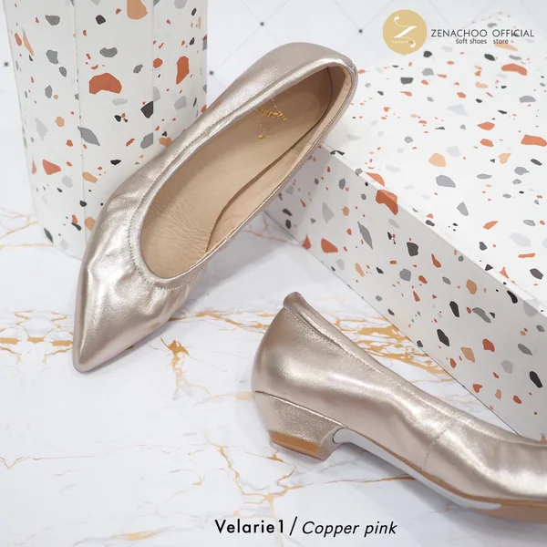 ทรงปกติ เปลี่ยนไซส์ได้-ไม่รับคืน Zenachoo รุ่นขายดี Velarie1 สูง 1นิ้ว สี Copper pink รองเท้าหัวแหลมหนังแกะแท้ ทรงสวย เดินสบายทั้งวัน image 3 ทรงปกติ เปลี่ยนไซส์ได้-ไม่รับคืน Zenachoo รุ่นขายดี Velarie1 สูง 1นิ้ว สี Copper pink รองเท้าหัวแหลมหนังแกะแท้ ทรงสวย เดินสบายทั้งวัน image 3