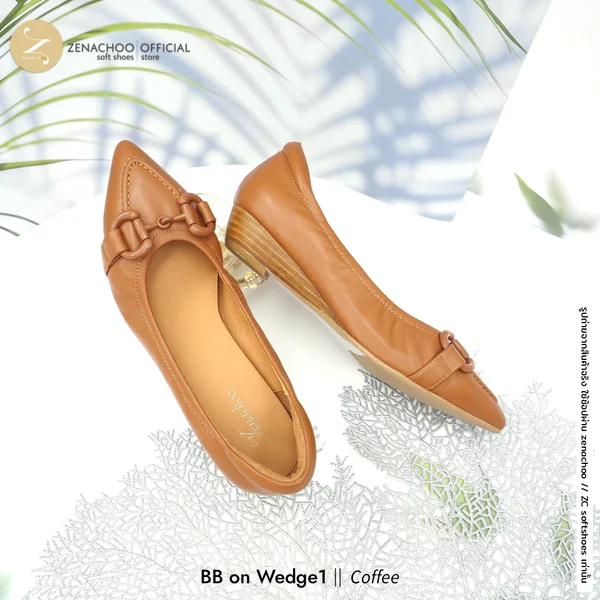 รุ่นขายดี ปรับความสูง ทรงปกติ เปลี่ยนไซส์ได้-ไม่รับคืน พื้นนิ่ม Zenachoo BB on Wedge1 สูง 1 นิ้ว รองเท้าหนังแกะแท้ ใส่สบายมาก image 8 รุ่นขายดี ปรับความสูง ทรงปกติ เปลี่ยนไซส์ได้-ไม่รับคืน พื้นนิ่ม Zenachoo BB on Wedge1 สูง 1 นิ้ว รองเท้าหนังแกะแท้ ใส่สบายมาก image 8