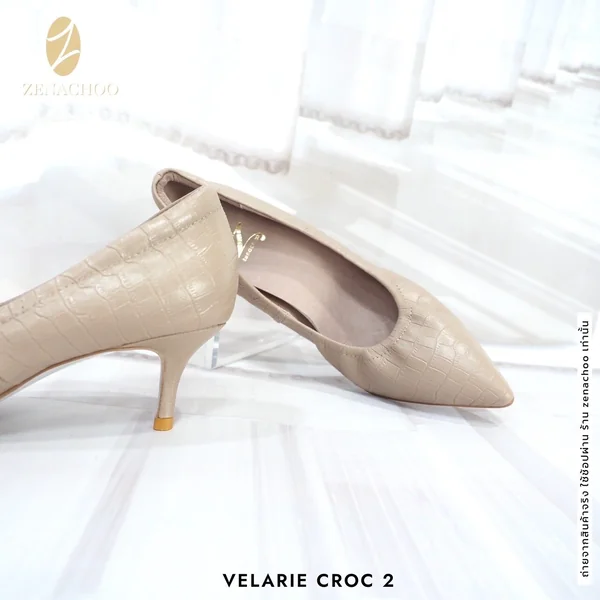 ทรงปกติ เปลี่ยนไซส์ได้-ไม่รับคืน Zenachoo รุ่นขายดี Velarie Croc 2 สูง 2นิ้ว รองเท้าหนังจระเข้ สวยหรู นิ่มสบาย image 3 ทรงปกติ เปลี่ยนไซส์ได้-ไม่รับคืน Zenachoo รุ่นขายดี Velarie Croc 2 สูง 2นิ้ว รองเท้าหนังจระเข้ สวยหรู นิ่มสบาย image 3