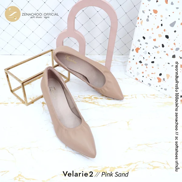 สีใหม่ ทรงปกติ เปลี่ยนไซส์ได้-ไม่รับคืน รุ่นขายดี Zenachoo Velarie2 สูง 2 นิ้ว สี Pink Sand รองเท้าหนังแกะแท้ หัวแหลมหน้ากว้าง image 3 สีใหม่ ทรงปกติ เปลี่ยนไซส์ได้-ไม่รับคืน รุ่นขายดี Zenachoo Velarie2 สูง 2 นิ้ว สี Pink Sand รองเท้าหนังแกะแท้ หัวแหลมหน้ากว้าง image 3
