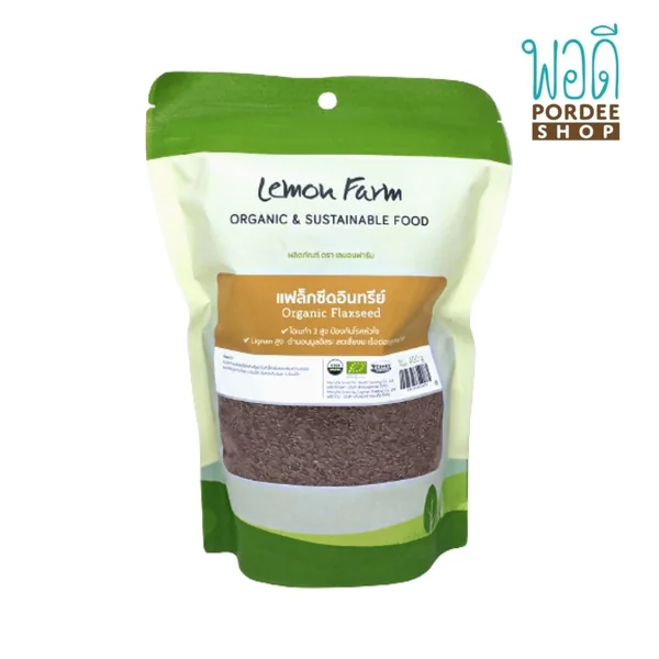 Lemon Farm แฟล็กซีดอินทรีย์ 400 กรัม Lemon Farm แฟล็กซีดอินทรีย์ 400 กรัม