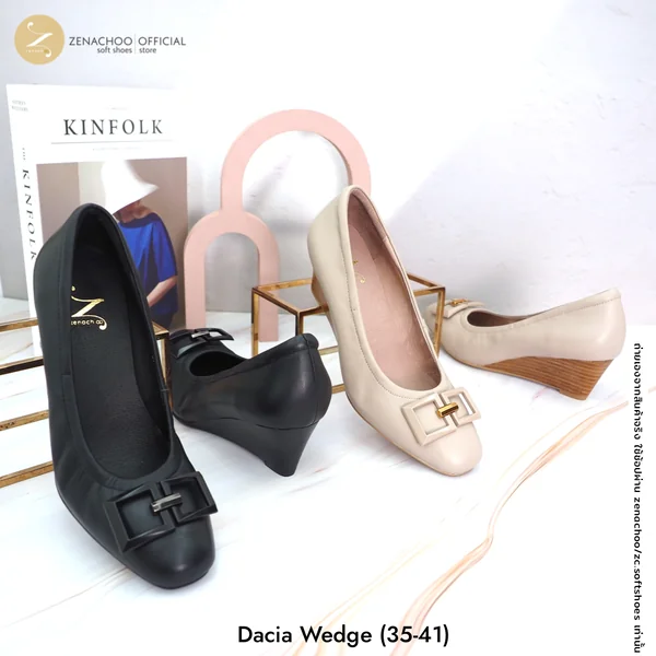 Zenachoo รุ่น Dacia Wedge รองเท้าคัทชูหัวมน หนังแกะนิ่มพิเศษ ส้น 2 นิ้ว ใส่สบาย ไม่บีบเท้า ทรงปกติ เปลี่ยนไซซ์ ไม่รับคืนสินค้าทุกกรณี Zenachoo รุ่น Dacia Wedge รองเท้าคัทชูหัวมน หนังแกะนิ่มพิเศษ ส้น 2 นิ้ว ใส่สบาย ไม่บีบเท้า ทรงปกติ เปลี่ยนไซซ์ ไม่รับคืนสินค้าทุกกรณี