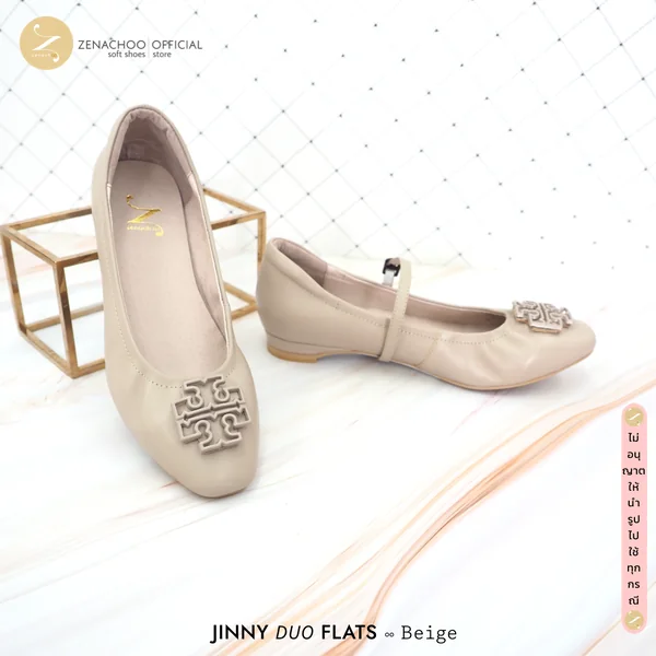 รุ่นใหม่ ใส่ได้ 2 แบบ ทรงปกติ เปลี่ยนไซส์ได้-ไม่รับคืน Zenachoo สูง 1 นิ้ว รุ่น Jinny Duo Flat รองเท้าหนังแกะ ทรงสวยมาก image 5 รุ่นใหม่ ใส่ได้ 2 แบบ ทรงปกติ เปลี่ยนไซส์ได้-ไม่รับคืน Zenachoo สูง 1 นิ้ว รุ่น Jinny Duo Flat รองเท้าหนังแกะ ทรงสวยมาก image 5