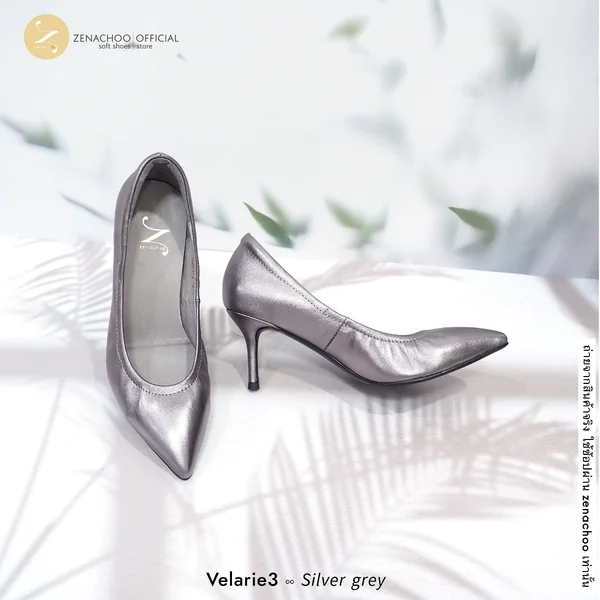 ทรงปกติ เปลี่ยนไซส์ได้ ไม่รับคืน::Zenachoo Velarie3 สูง 3 นิ้ว Silver Grey รองเท้าหนังแกะแท้ ใส่สวยมาก image 2 ทรงปกติ เปลี่ยนไซส์ได้ ไม่รับคืน::Zenachoo Velarie3 สูง 3 นิ้ว Silver Grey รองเท้าหนังแกะแท้ ใส่สวยมาก image 2