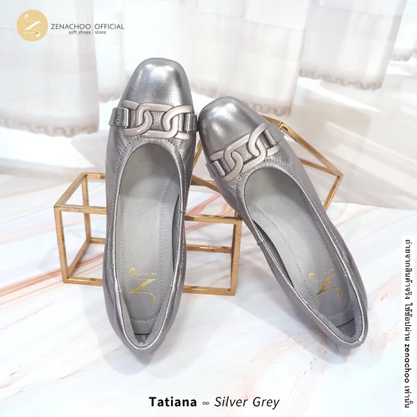ทรงปกติ เปลี่ยนไซส์ได้-ไม่รับคืน Zenachoo รุ่น Tatiana สูง2นิ้ว หนังแกะแท้ ทรงสวยมาก image 7