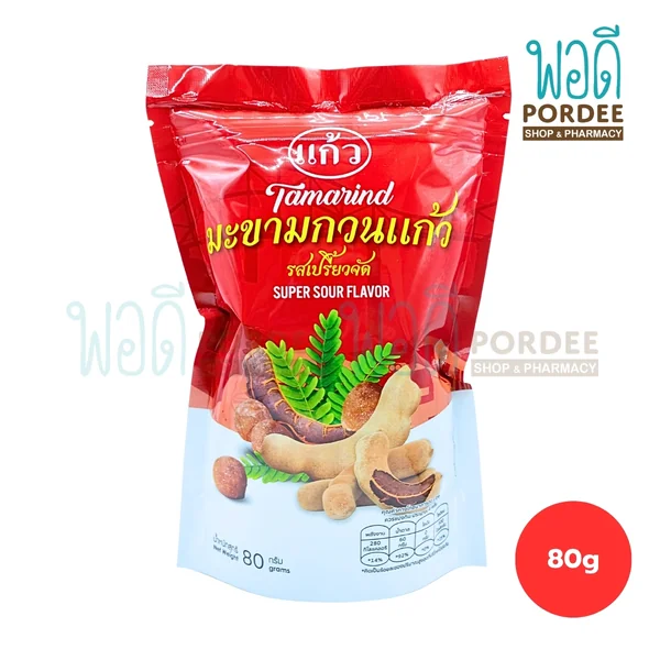 แก้ว มะขามกวนแก้ว รสเปรี้ยวจัด 80 กรัม