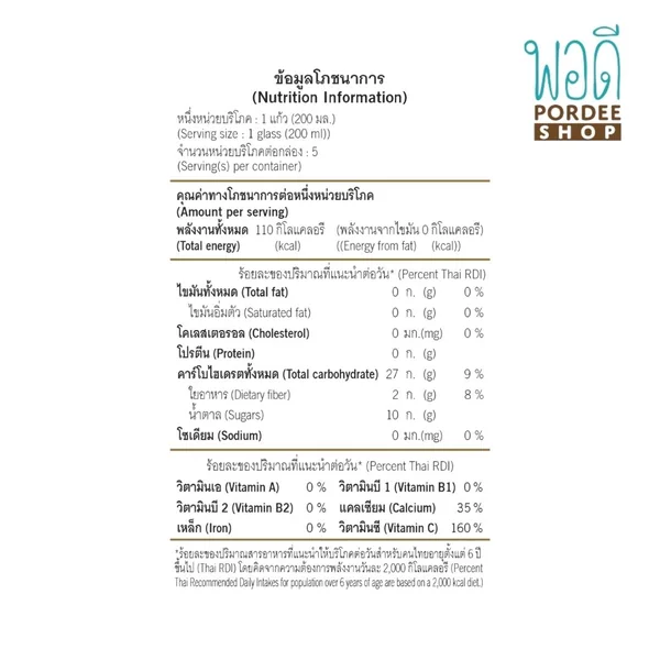 น้ำฝรั่ง GUAVA JUICE 98.4% ดอยคำ 1000 มล. image 2 น้ำฝรั่ง GUAVA JUICE 98.4% ดอยคำ 1000 มล. image 2