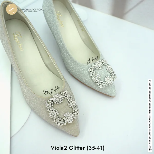 ทรงปกติ เปลี่ยนไซส์ได้-ไม่รับคืน ทรงขายดี Zenachoo Viola2 Glitter สูง 2 นิ้ว ผ้า Glitter ซับหนังแกะแท้ ทรงสวยไม่บีบเท้า image 7 ทรงปกติ เปลี่ยนไซส์ได้-ไม่รับคืน ทรงขายดี Zenachoo Viola2 Glitter สูง 2 นิ้ว ผ้า Glitter ซับหนังแกะแท้ ทรงสวยไม่บีบเท้า image 7