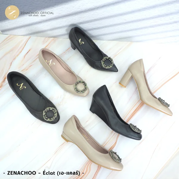 เปลี่ยนไซส์ได้-ไม่รับคืน ZENACHOO – รุ่น Éclat (เอ-แคลร์) รองเท้าหนังแกะ มีหลายความสูงให้เลือก เปลี่ยนไซส์ได้-ไม่รับคืน ZENACHOO – รุ่น Éclat (เอ-แคลร์) รองเท้าหนังแกะ มีหลายความสูงให้เลือก