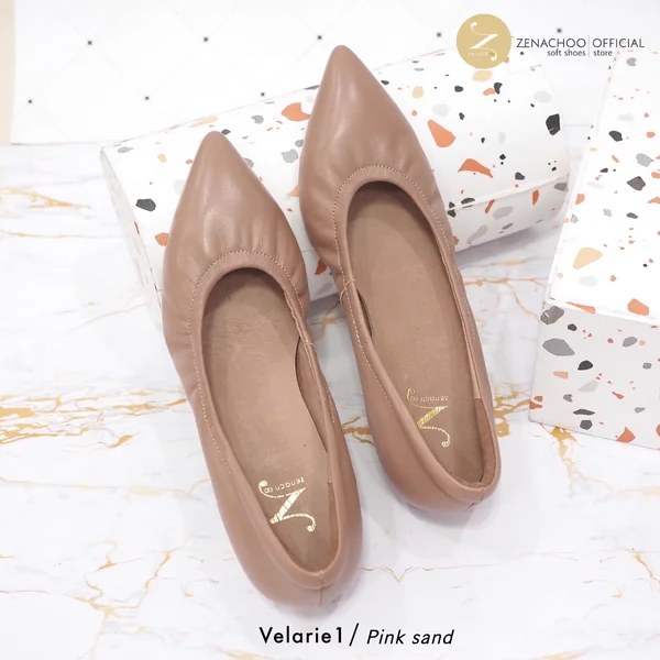 ทรงปกติ เปลี่ยนไซส์ได้ ไม่รับคืน Zenachoo รุ่นขายดี Velarie1 สูง 1นิ้ว สี Pink sand รองเท้าหัวแหลมหนังแกะแท้ image 4 ทรงปกติ เปลี่ยนไซส์ได้ ไม่รับคืน Zenachoo รุ่นขายดี Velarie1 สูง 1นิ้ว สี Pink sand รองเท้าหัวแหลมหนังแกะแท้ image 4