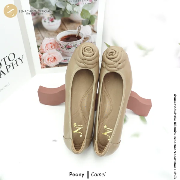 ทรงปกติ ZENACHOO รุ่น Peony รองเท้าคัทชูหนังแกะ สูง 1 นิ้ว หัวมนหน้กว้าง ประดับดอกไม้ พื้นยางน้ำหนักเบามี Arch Support image 7 ทรงปกติ ZENACHOO รุ่น Peony รองเท้าคัทชูหนังแกะ สูง 1 นิ้ว หัวมนหน้กว้าง ประดับดอกไม้ พื้นยางน้ำหนักเบามี Arch Support image 7