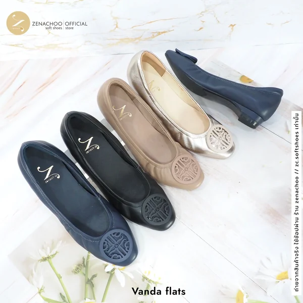 ทรงปกติ เปลี่ยนไซส์ได้-ไม่รับคืน Zenachoo รุ่น VANDA Flats สูง 1นิ้ว รองเท้าหนังแกะแท้ หนังนิ่ม พื้นนุ่ม ทรงปกติ เปลี่ยนไซส์ได้-ไม่รับคืน Zenachoo รุ่น VANDA Flats สูง 1นิ้ว รองเท้าหนังแกะแท้ หนังนิ่ม พื้นนุ่ม