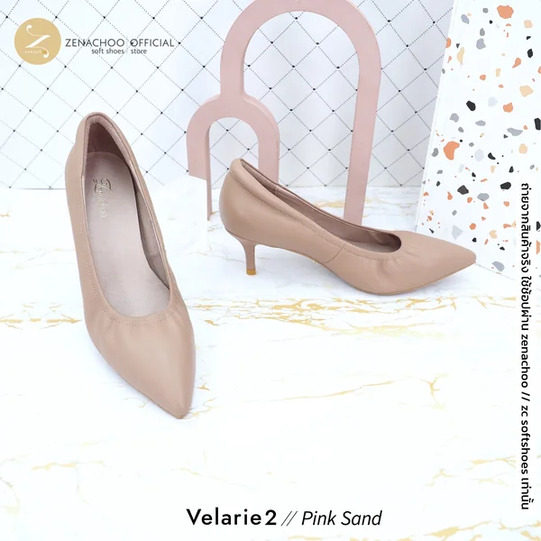 สีใหม่ ทรงปกติ เปลี่ยนไซส์ได้-ไม่รับคืน รุ่นขายดี Zenachoo Velarie2 สูง 2 นิ้ว สี Pink Sand รองเท้าหนังแกะแท้ หัวแหลมหน้ากว้าง image 2 สีใหม่ ทรงปกติ เปลี่ยนไซส์ได้-ไม่รับคืน รุ่นขายดี Zenachoo Velarie2 สูง 2 นิ้ว สี Pink Sand รองเท้าหนังแกะแท้ หัวแหลมหน้ากว้าง image 2
