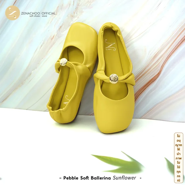 ZENACHOO รองเท้าหนังนิ่มผู้หญิง รุ่น Pebble Soft Ballerina รองเท้าแฟลต พื้นนุ่ม ใส่ทำงาน ใส่เที่ยว เปลี่ยนไซซ์ได้ ไม่รับคืน image 3