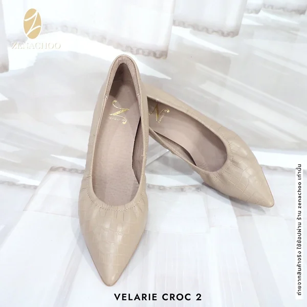 ทรงปกติ เปลี่ยนไซส์ได้-ไม่รับคืน Zenachoo รุ่นขายดี Velarie Croc 2 สูง 2นิ้ว รองเท้าหนังจระเข้ สวยหรู นิ่มสบาย image 4 ทรงปกติ เปลี่ยนไซส์ได้-ไม่รับคืน Zenachoo รุ่นขายดี Velarie Croc 2 สูง 2นิ้ว รองเท้าหนังจระเข้ สวยหรู นิ่มสบาย image 4