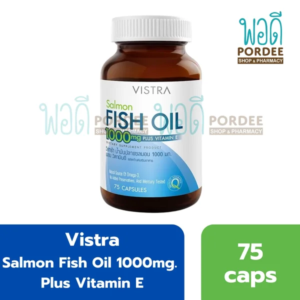 Vistra Salmon Fish Oil 1000 mg Plus Vitamin E 75 Capsules Vistra Salmon Fish Oil 1000 mg Plus Vitamin E 75 Capsules