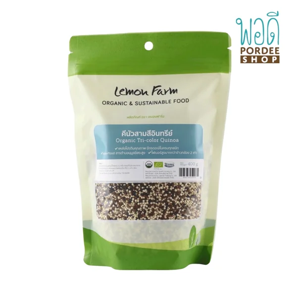 Lemon Farm คีนัวสามสีอินทรีย์ 400 กรัม Lemon Farm คีนัวสามสีอินทรีย์ 400 กรัม