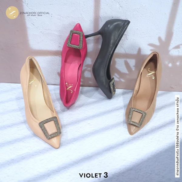 ทรงปกติ เปลี่ยนไซส์ได้-ไม่รับคืน Zenachoo รุ่น Violet3 สูง 3 นิ้ว รองเท้าหนังแกะแท้ หน้ากว้างไม่บีบเท้า หนังนิ่มมาก image 2 ทรงปกติ เปลี่ยนไซส์ได้-ไม่รับคืน Zenachoo รุ่น Violet3 สูง 3 นิ้ว รองเท้าหนังแกะแท้ หน้ากว้างไม่บีบเท้า หนังนิ่มมาก image 2