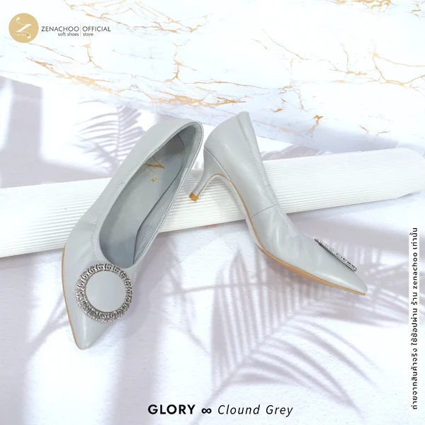 ทรงปกติ:เปลี่ยนไซส์ได้-ไม่รับคืน Zenachoo รุ่น Glory สูง 2 นิ้ว รองเท้าหนังแกะแท้ หน้ากว้างไม่บีบเท้า หนังนิ่มมาก image 2