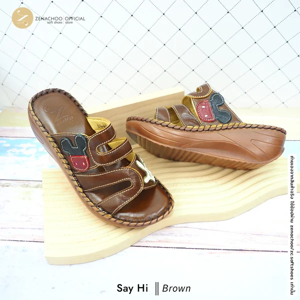 รับประกันความนุ่มสบาย ทรงปกติ Zenachooรุ่น Say Hi สูง 2 นิ้ว น่ารักมากรองเท้าสุขภาพ หนังแท้ทั้งคู่ image 3 รับประกันความนุ่มสบาย ทรงปกติ Zenachooรุ่น Say Hi สูง 2 นิ้ว น่ารักมากรองเท้าสุขภาพ หนังแท้ทั้งคู่ image 3