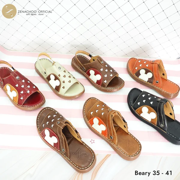 ทรงปกติ เปลี่ยนไซซ์ได้ ไม่รับคืน Zenachoo รองเท้าเพื่อสุขภาพ หนังแท้ รุ่น Beary สูง 1 นิ้ว ใส่ได้ 2 แบบ รัดและไม่รัด ทรงปกติ เปลี่ยนไซซ์ได้ ไม่รับคืน Zenachoo รองเท้าเพื่อสุขภาพ หนังแท้ รุ่น Beary สูง 1 นิ้ว ใส่ได้ 2 แบบ รัดและไม่รัด