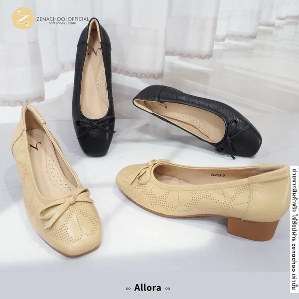 ทรงปกติ เปลี่ยนไซส์ได้ ไม่รับคืน Zenachoo รุ่น Allora หนังแกะนิ่ม สูง1.5 นิ้ว ทรงปกติ เปลี่ยนไซส์ได้ ไม่รับคืน Zenachoo รุ่น Allora หนังแกะนิ่ม สูง1.5 นิ้ว