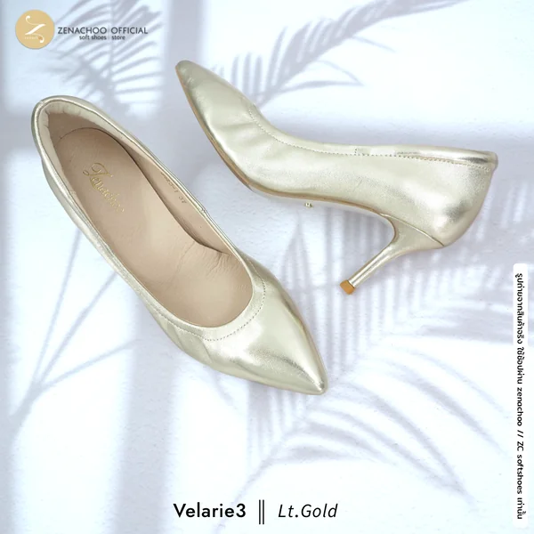 สีใหม่ ทรงปกติ เปลี่ยนไซส์ได้-ไม่รับคืน รุ่นขายดี Zenachoo Velarie3 สูง 3 นิ้ว สี Lt.Gold รองเท้าหนังแกะแท้ หัวแหลมหน้ากว้าง image 2 สีใหม่ ทรงปกติ เปลี่ยนไซส์ได้-ไม่รับคืน รุ่นขายดี Zenachoo Velarie3 สูง 3 นิ้ว สี Lt.Gold รองเท้าหนังแกะแท้ หัวแหลมหน้ากว้าง image 2