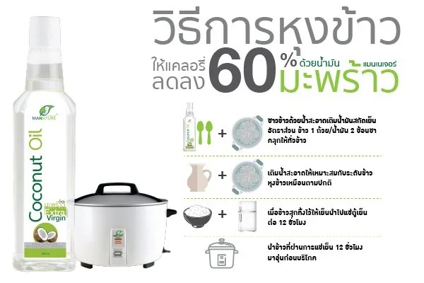 น้ำมันมะพร้าวสกัดเย็น Mannature ขนาด 60 มิลลิลิตร image 3 น้ำมันมะพร้าวสกัดเย็น Mannature ขนาด 60 มิลลิลิตร image 3