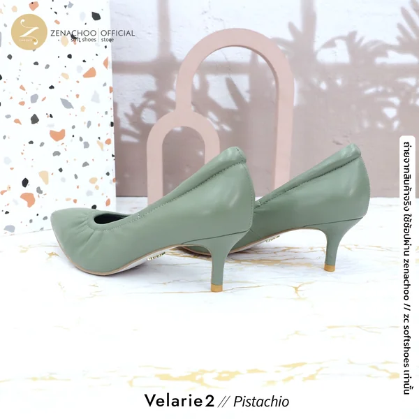 สีใหม่ ทรงปกติ เปลี่ยนไซส์ได้-ไม่รับคืน รุ่นขายดี Zenachoo Velarie2 สูง 2 นิ้ว สี Pistachio รองเท้าหนังแกะแท้ หัวแหลมหน้ากว้าง image 3 สีใหม่ ทรงปกติ เปลี่ยนไซส์ได้-ไม่รับคืน รุ่นขายดี Zenachoo Velarie2 สูง 2 นิ้ว สี Pistachio รองเท้าหนังแกะแท้ หัวแหลมหน้ากว้าง image 3